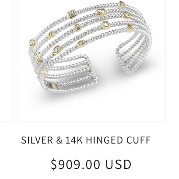 SHULA NY Sterling Silver & 14K Gold Cuff Bracelet - Picture 7 of 7